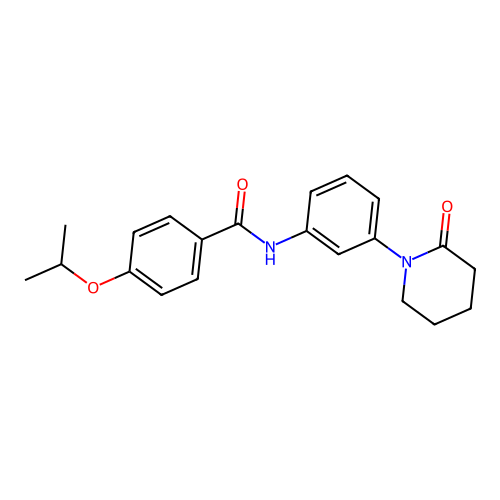 4-isopropoxy-N-(3-(2-oxopiperidin-1-yl)phenyl)benzamide structure