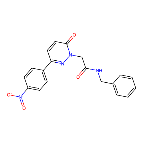 N-benzyl-2-[3-(4-nitrophenyl)-6-oxopyridazin-1-yl]acetamide structure