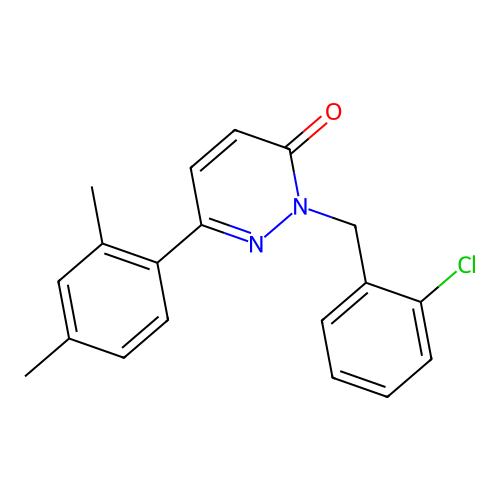 2-(2-chlorobenzyl)-6-(2,4-dimethylphenyl)pyridazin-3(2H)-one structure