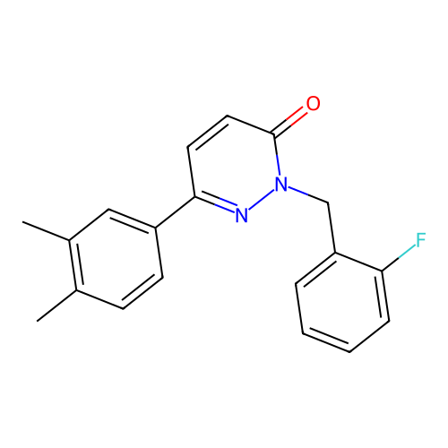 6-(3,4-dimethylphenyl)-2-(2-fluorobenzyl)pyridazin-3(2H)-one structure
