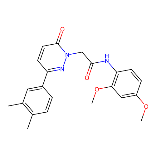 N-(2,4-dimethoxyphenyl)-2-[3-(3,4-dimethylphenyl)-6-oxopyridazin-1-yl]acetamide structure