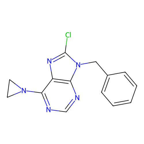 6-(Aziridin-1-yl)-9-benzyl-8-chloropurine structure