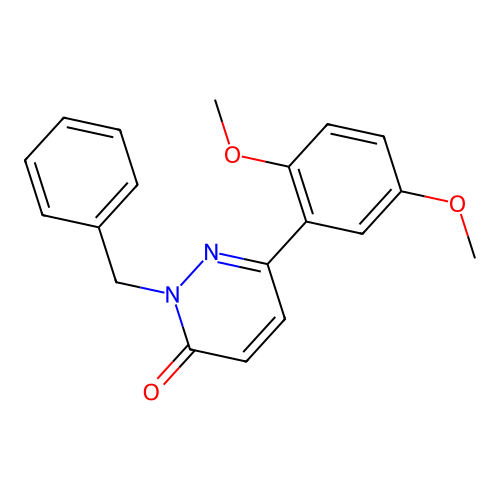 2-benzyl-6-(2,5-dimethoxyphenyl)pyridazin-3(2H)-one structure