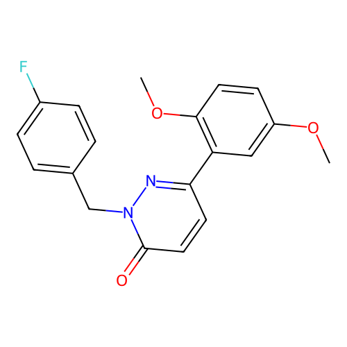 6-(2,5-dimethoxyphenyl)-2-(4-fluorobenzyl)pyridazin-3(2H)-one structure
