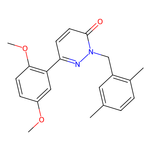 6-(2,5-Dimethoxyphenyl)-2-[(2,5-dimethylphenyl)methyl]pyridazin-3-one structure