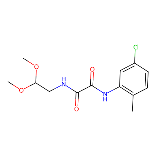 N'-(5-chloro-2-methylphenyl)-N-(2,2-dimethoxyethyl)oxamide structure