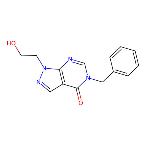 5-Benzyl-1-(2-hydroxyethyl)pyrazolo[3,4-d]pyrimidin-4-one structure