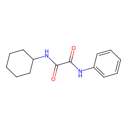 N-cyclohexyl-N'-phenylethanediamide structure