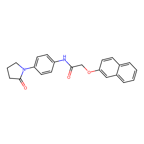 2-naphthalen-2-yloxy-N-[4-(2-oxopyrrolidin-1-yl)phenyl]acetamide structure