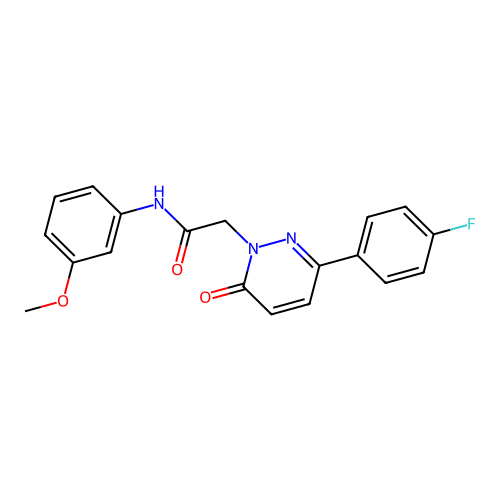 2-[3-(4-fluorophenyl)-6-oxopyridazin-1(6H)-yl]-N-(3-methoxyphenyl)acetamide structure