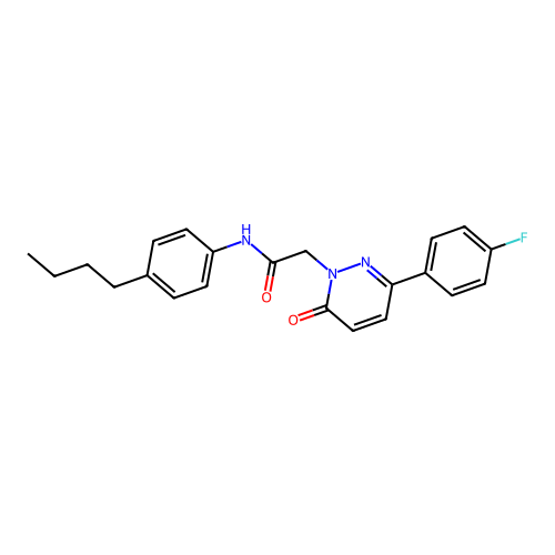 N-(4-butylphenyl)-2-(3-(4-fluorophenyl)-6-oxopyridazin-1(6H)-yl)acetamide structure