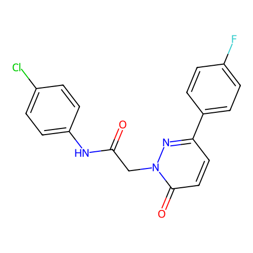 N-(4-chlorophenyl)-2-[3-(4-fluorophenyl)-6-oxopyridazin-1(6H)-yl]acetamide structure