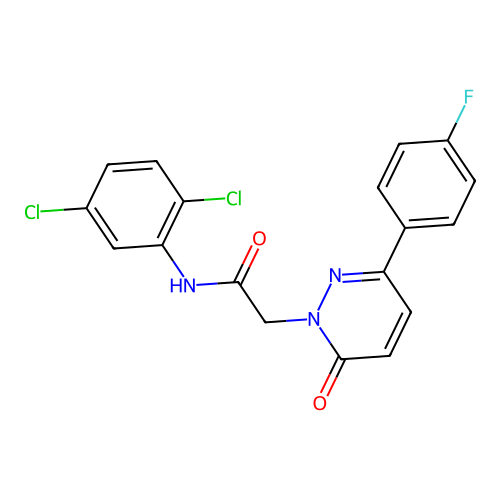 N-(2,5-dichlorophenyl)-2-(3-(4-fluorophenyl)-6-oxopyridazin-1(6H)-yl)acetamide structure