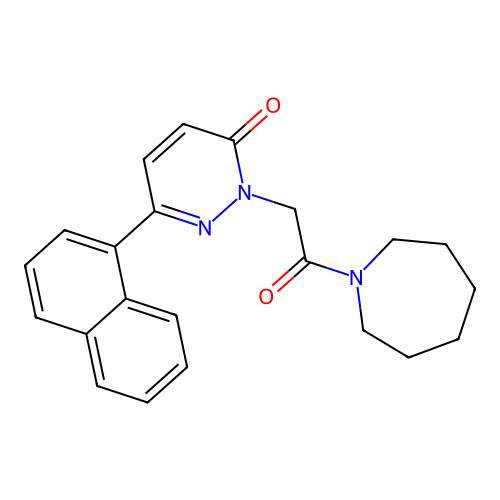 2-(2-(azepan-1-yl)-2-oxoethyl)-6-(naphthalen-1-yl)pyridazin-3(2H)-one structure