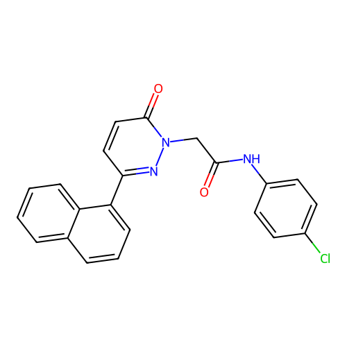 N-(4-chlorophenyl)-2-(3-(naphthalen-1-yl)-6-oxopyridazin-1(6H)-yl)acetamide structure