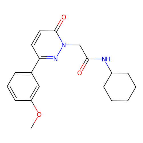 N-cyclohexyl-2-[3-(3-methoxyphenyl)-6-oxopyridazin-1-yl]acetamide structure