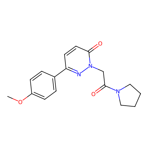 6-(4-methoxyphenyl)-2-(2-oxo-2-(pyrrolidin-1-yl)ethyl)pyridazin-3(2H)-one structure