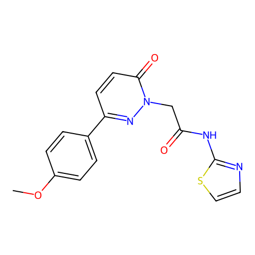 2-[3-(4-methoxyphenyl)-6-oxopyridazin-1(6H)-yl]-N-(1,3-thiazol-2-yl)acetamide structure