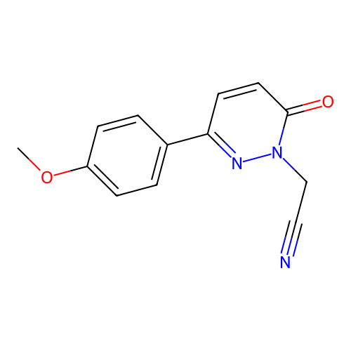 2-(3-(4-methoxyphenyl)-6-oxopyridazin-1(6H)-yl)acetonitrile structure