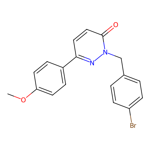 2-(4-bromobenzyl)-6-(4-methoxyphenyl)pyridazin-3(2H)-one structure