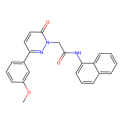 2-(3-(3-methoxyphenyl)-6-oxopyridazin-1(6H)-yl)-N-(naphthalen-1-yl)acetamide structure