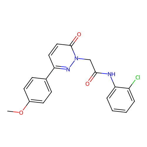 N-(2-chlorophenyl)-2-[3-(4-methoxyphenyl)-6-oxopyridazin-1(6H)-yl]acetamide structure