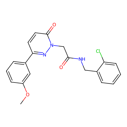 N-(2-chlorobenzyl)-2-(3-(3-methoxyphenyl)-6-oxopyridazin-1(6H)-yl)acetamide structure