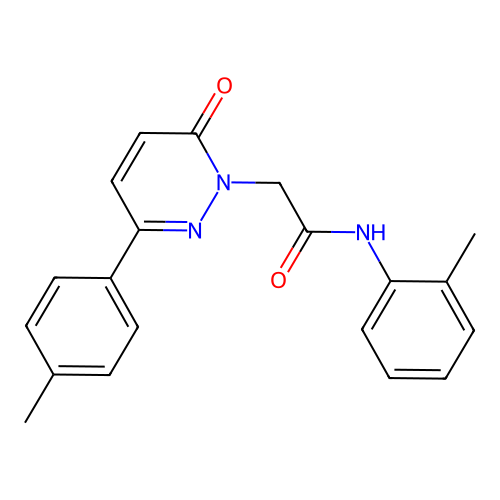 N-(2-methylphenyl)-2-[3-(4-methylphenyl)-6-oxopyridazin-1-yl]acetamide structure