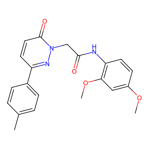 N-(2,4-dimethoxyphenyl)-2-[3-(4-methylphenyl)-6-oxopyridazin-1-yl]acetamide structure
