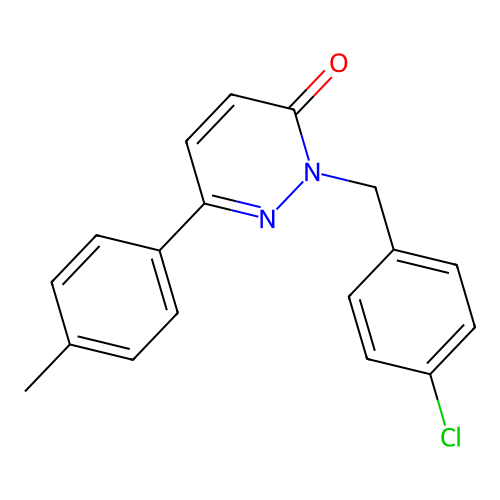 2-(4-chlorobenzyl)-6-(p-tolyl)pyridazin-3(2H)-one structure