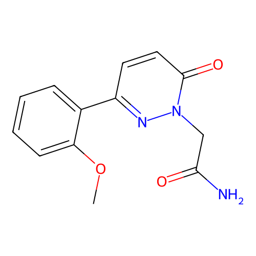 2-(3-(2-methoxyphenyl)-6-oxopyridazin-1(6H)-yl)acetamide structure