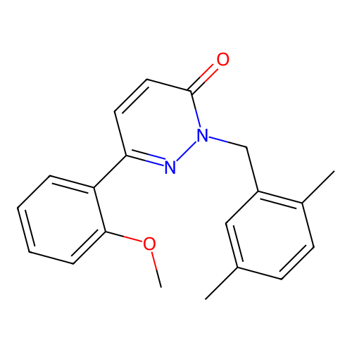 2-(2,5-dimethylbenzyl)-6-(2-methoxyphenyl)pyridazin-3(2H)-one structure