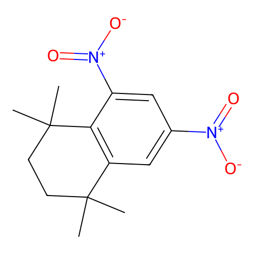 1,1,4,4-Tetramethyl-5,7-dinitro-1,2,3,4-tetrahydronaphthalene structure