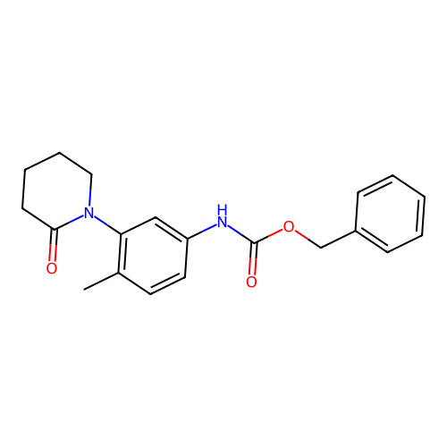 benzyl N-[4-methyl-3-(2-oxopiperidin-1-yl)phenyl]carbamate structure