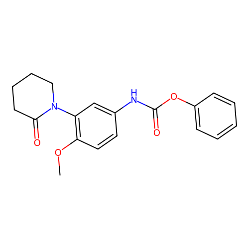 phenyl N-[4-methoxy-3-(2-oxopiperidin-1-yl)phenyl]carbamate structure