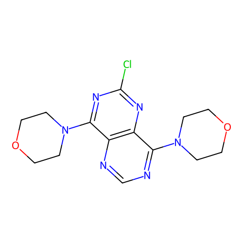 2-Chloro-4,8-bis(morpholin-4-yl)pyrimido[5,4-d]pyrimidine structure