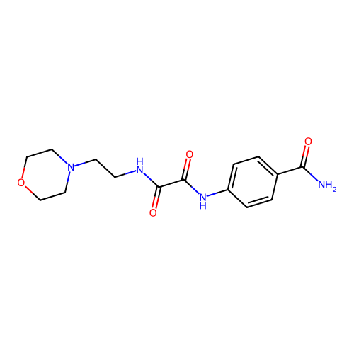 N1-(4-carbamoylphenyl)-N2-(2-morpholinoethyl)oxalamide structure