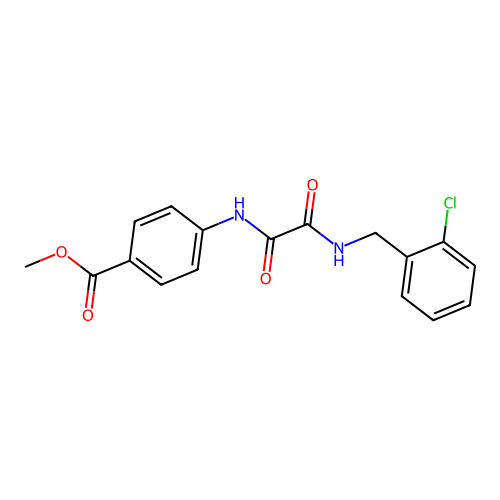Methyl 4-(2-((2-chlorobenzyl)amino)-2-oxoacetamido)benzoate structure
