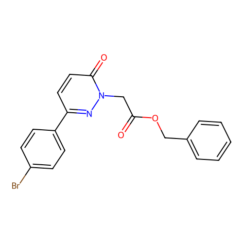 benzyl [3-(4-bromophenyl)-6-oxopyridazin-1(6H)-yl]acetate structure