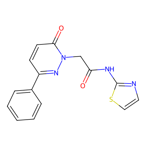 2-(6-oxo-3-phenylpyridazin-1(6H)-yl)-N-(1,3-thiazol-2-yl)acetamide structure