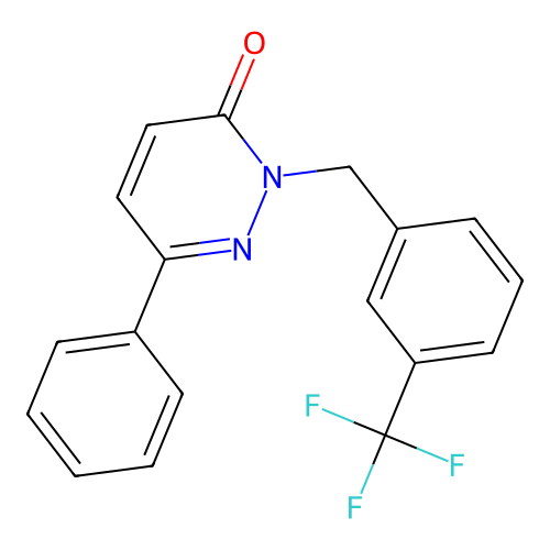 6-phenyl-2-(3-(trifluoromethyl)benzyl)pyridazin-3(2H)-one structure