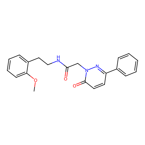 N-(2-methoxyphenethyl)-2-(6-oxo-3-phenylpyridazin-1(6H)-yl)acetamide structure
