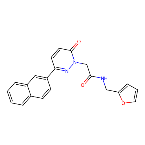 N~1~-(2-furylmethyl)-2-[3-(2-naphthyl)-6-oxo-1(6H)-pyridazinyl]acetamide structure