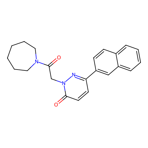 2-[2-(1-azepanyl)-2-oxoethyl]-6-(2-naphthyl)-3(2H)-pyridazinone structure