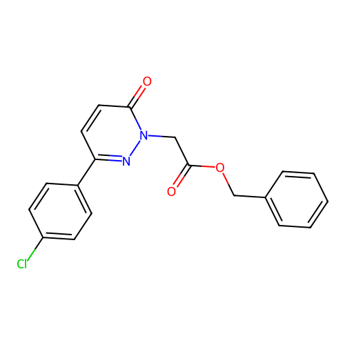benzyl [3-(4-chlorophenyl)-6-oxopyridazin-1(6H)-yl]acetate structure