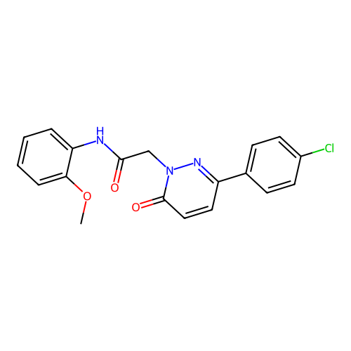 2-(3-(4-chlorophenyl)-6-oxopyridazin-1(6H)-yl)-N-(2-methoxyphenyl)acetamide structure