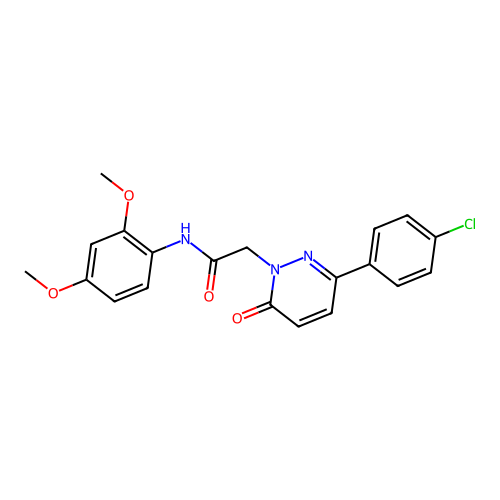 2-(3-(4-chlorophenyl)-6-oxopyridazin-1(6H)-yl)-N-(2,4-dimethoxyphenyl)acetamide structure