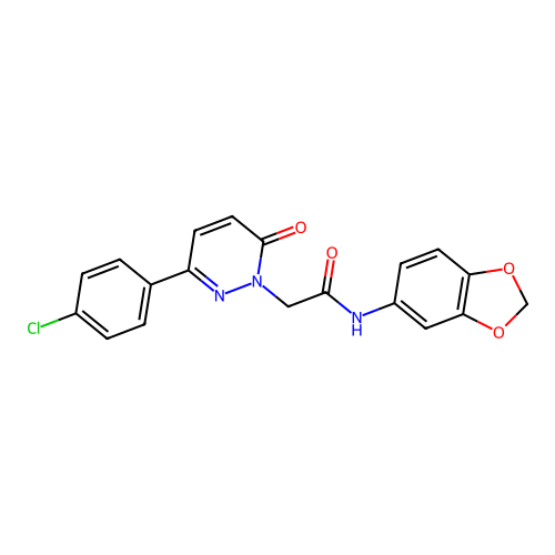 N-(1,3-benzodioxol-5-yl)-2-[3-(4-chlorophenyl)-6-oxopyridazin-1(6H)-yl]acetamide structure