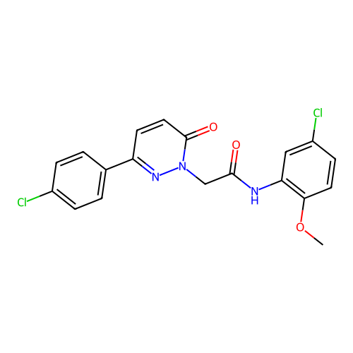N-(5-chloro-2-methoxyphenyl)-2-(3-(4-chlorophenyl)-6-oxopyridazin-1(6H)-yl)acetamide structure