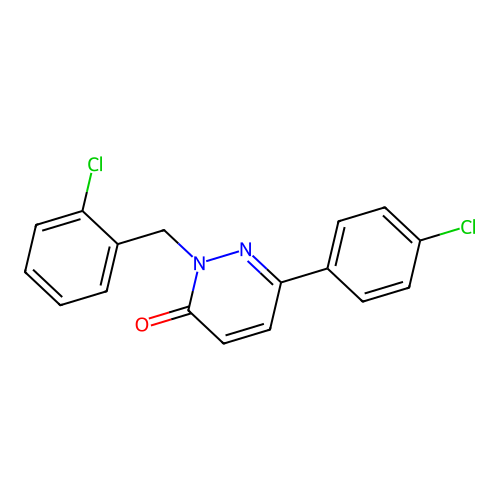 6-(4-Chlorophenyl)-2-[(2-chlorophenyl)methyl]pyridazin-3-one structure